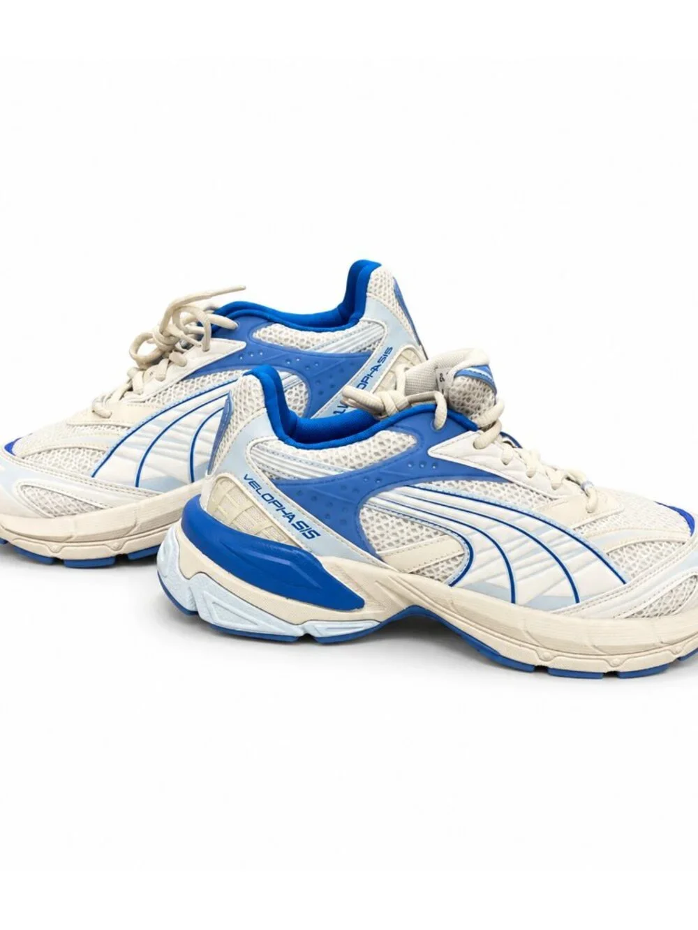 PUMA Velophasis Technisch Men’s 9.5 Ivory Blue New